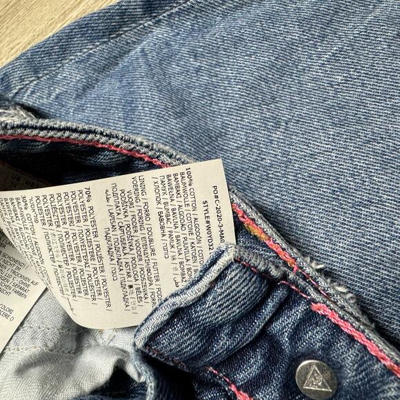 Guess 81 Denim Skirt Distressed Asymmetrical Women's 24 100% Cotton - Picture 3 of 7